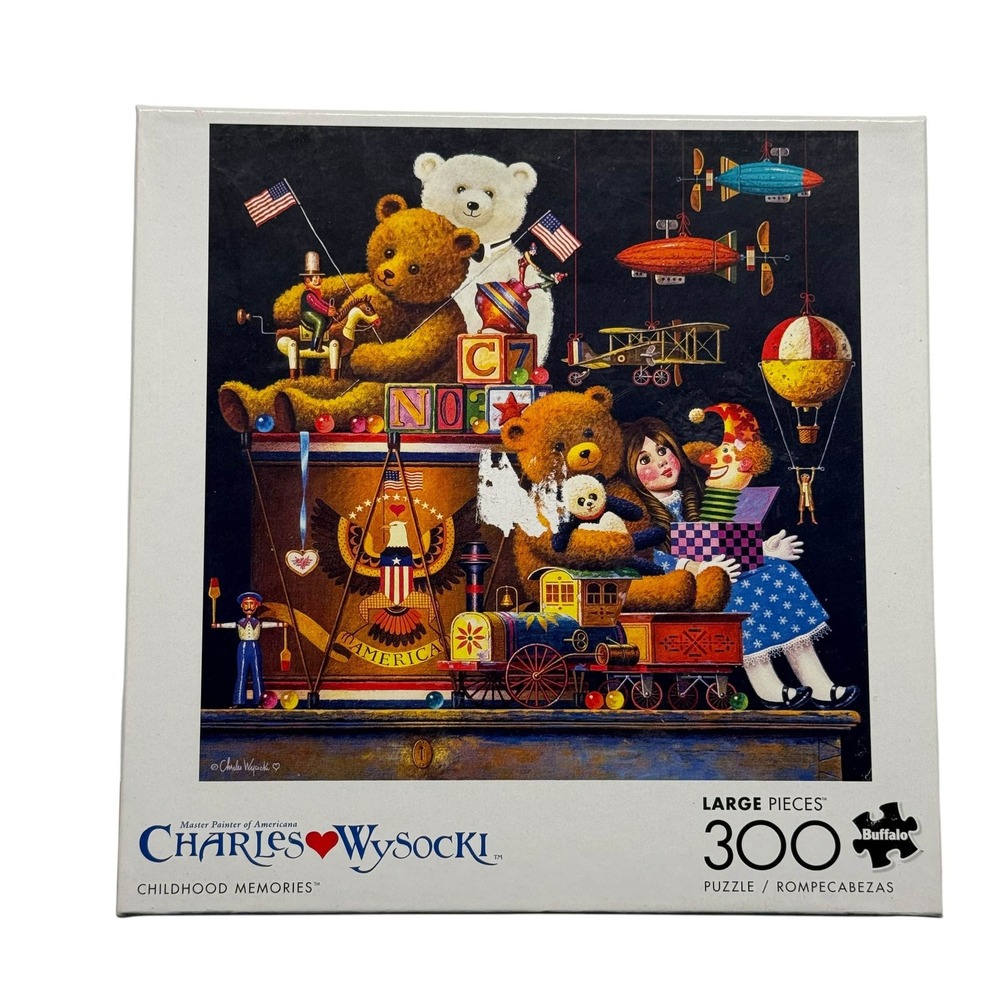 Buffalo Charles Wysocki Childhood Memories 300 Large Piece Puzzle Complete